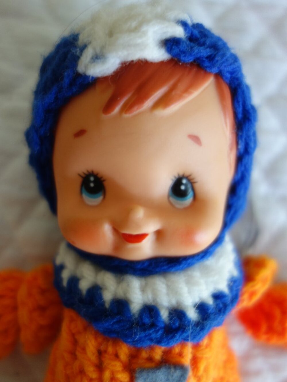 Vntg 3 Denver Broncos handmade crochet dolls - Picture 5 of 6